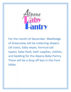 Baby pantry December